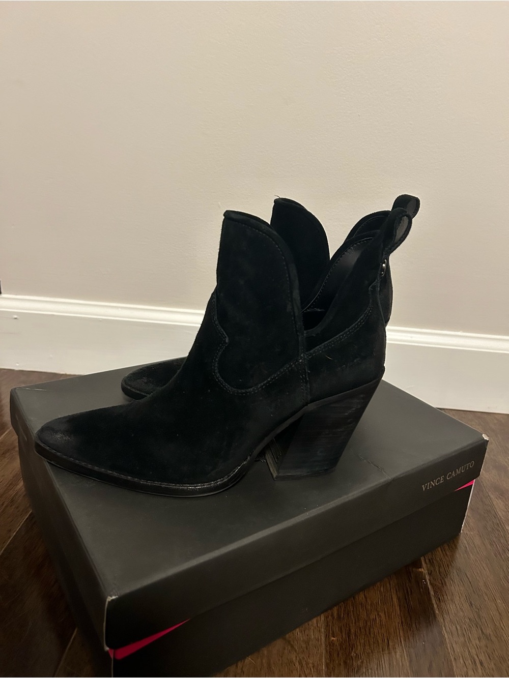 Vince Camuto Phaidra Black Suede Boots